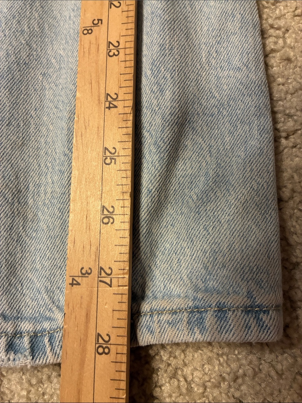 Urban Outfitters BDG High & Wide Light Wash Cotton Blue Jeans Size 27 - Picture 7 of 10